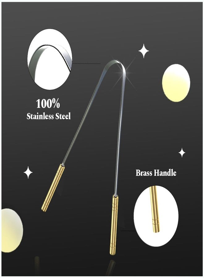 Perfora Silver Steel Tongue Cleaner For Men And Women | For Fresh Breath, Improved Taste Sense & Bacteria Removal | Pack of 2 - Image 5